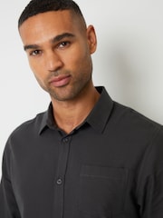 Threadbare Grey Brushed Long Sleeve Flannel 100% Cotton Shirt - Image 4 of 4