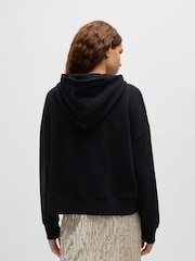 BOSS Black Crystal Logo Hoodie in 100% Cotton Terry - Image 2 of 4