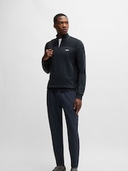 BOSS Blue Quarter Zip Dry-Flex Fabric Sweater - Image 1 of 5