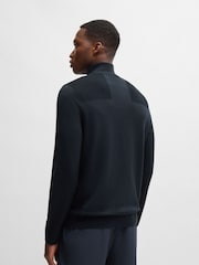 BOSS Blue Quarter Zip Dry-Flex Fabric Sweater - Image 4 of 5