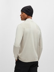 BOSS White Quarter Zip Dry-Flex Fabric Sweater - Image 2 of 5