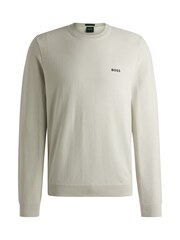 BOSS Natural Branded Crew Neck Dry-Flex Fabric Sweater - Image 5 of 5