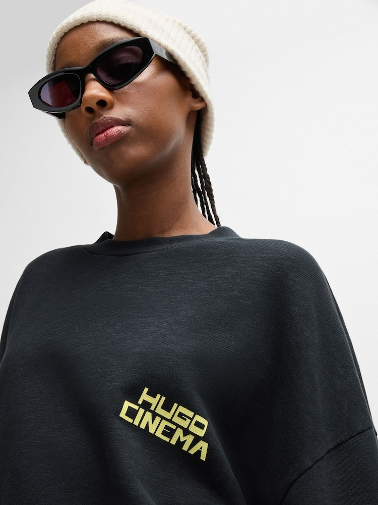 HUGO Black 100% Cotton Dargentix Sweatshirt - Image 2 of 5