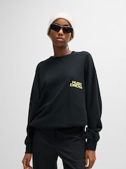 HUGO Black 100% Cotton Dargentix Sweatshirt - Image 3 of 5