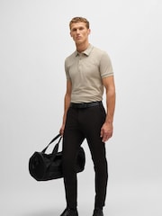 BOSS Natural Slim Fit 100% Cotton Tonal Logo Polo Shirt - Image 2 of 5