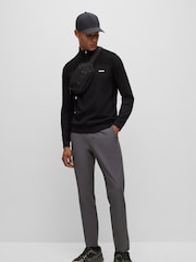 BOSS Black Branded Quarter Zip Dry-Flex Fabric Sweater - Image 2 of 5