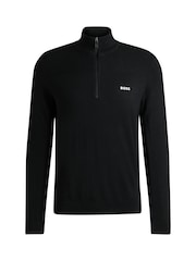 BOSS Black Branded Quarter Zip Dry-Flex Fabric Sweater - Image 5 of 5