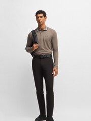 BOSS Green Contrast Logo Piqué 100% Cotton Polo Shirt - Image 2 of 5