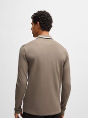 BOSS Green Contrast Logo Piqué 100% Cotton Polo Shirt - Image 3 of 5