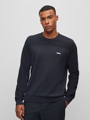 BOSS Blue Branded Crew Neck Dry-Flex Fabric Sweater - Image 2 of 5