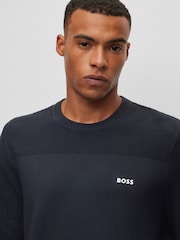 BOSS Blue Branded Crew Neck Dry-Flex Fabric Sweater - Image 4 of 5