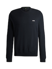 BOSS Blue Branded Crew Neck Dry-Flex Fabric Sweater - Image 5 of 5