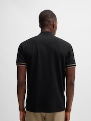BOSS Black Quarter Zip Stretch Cotton Piqué Polo Shirt - Image 3 of 5