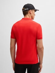 BOSS Red Slim Fit 100% Cotton Tonal Logo Polo Shirt - Image 3 of 5