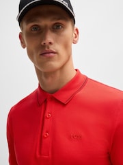 BOSS Red Slim Fit 100% Cotton Tonal Logo Polo Shirt - Image 4 of 5