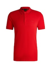 BOSS Red Slim Fit 100% Cotton Tonal Logo Polo Shirt - Image 5 of 5