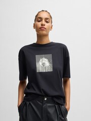 BOSS Black Disco Party Graphic 100% Cotton T-Shirt - Image 1 of 5