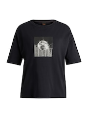 BOSS Black Disco Party Graphic 100% Cotton T-Shirt - Image 5 of 5