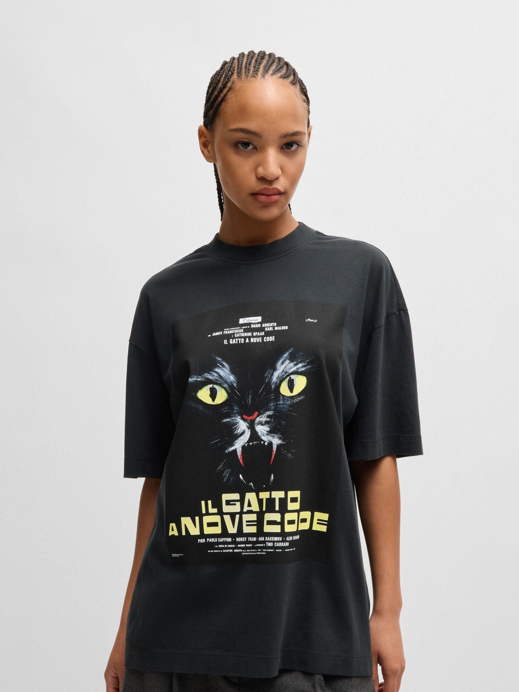Buy HUGO Black Cat Graphic 100 Cotton Jersey T Shirt from Next Canada