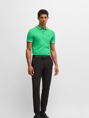 BOSS Green 100% Cotton Piqué Contrast Logo Paddy Polo Shirt - Image 2 of 5