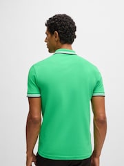 BOSS Green 100% Cotton Piqué Contrast Logo Paddy Polo Shirt - Image 3 of 5