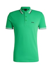 BOSS Green 100% Cotton Piqué Contrast Logo Paddy Polo Shirt - Image 5 of 5