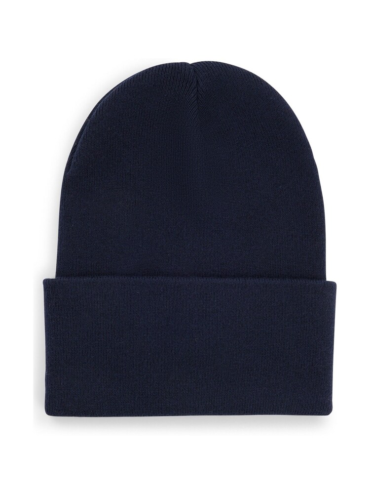HUGO Blue Logo Label Beanie Hat In 100% Cotton - Image 2 of 4