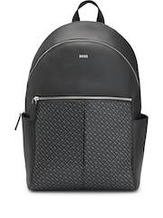 BOSS Black Leather Zair Backpack - Image 1 of 4