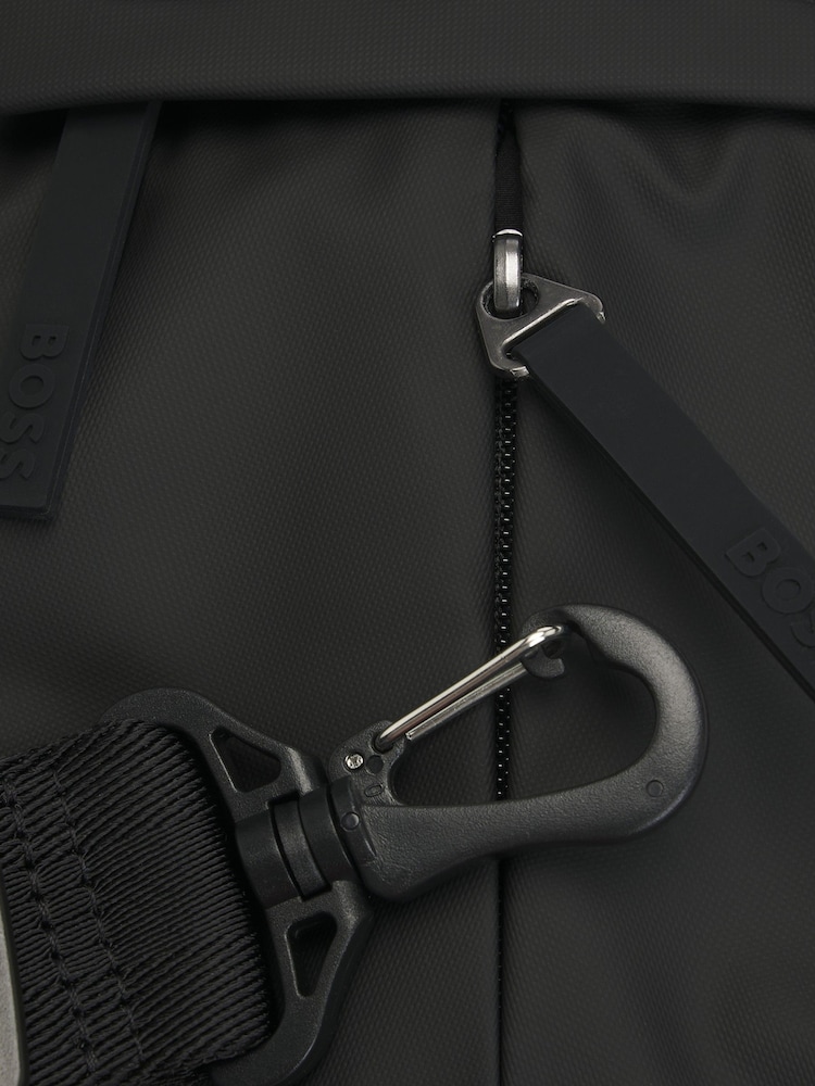 BOSS Black Tonal Logo Faux Leather Reporter Bag - Image 4 of 4