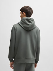 BOSS Grey Logo Patch Terry Hoodie - Image 3 of 5