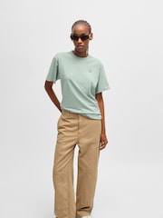 HUGO Natural Straight Leg 100% Cotton Cargo Trousers - Image 2 of 5