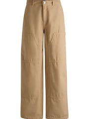 HUGO Natural Straight Leg 100% Cotton Cargo Trousers - Image 5 of 5