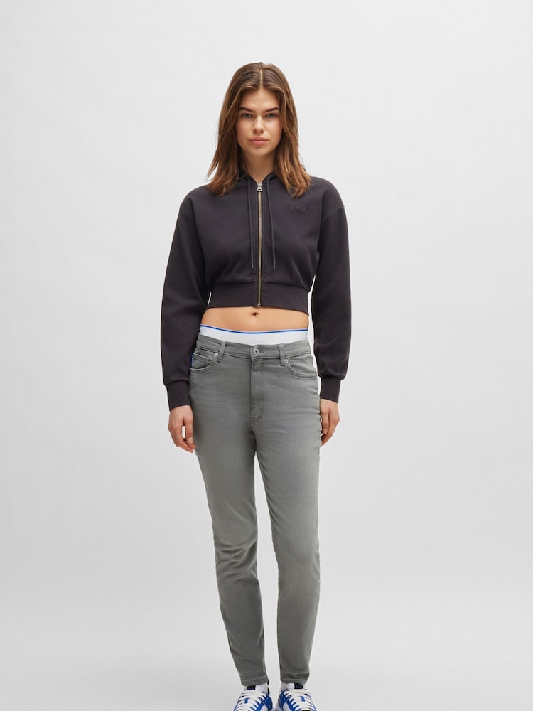 HUGO Grey Skinny Fit  Stretch Denim Jeans - Image 1 of 5
