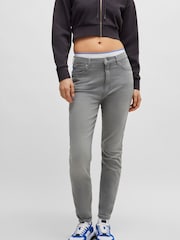 HUGO Grey Skinny Fit  Stretch Denim Jeans - Image 3 of 5