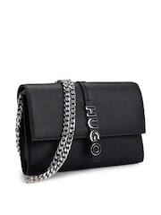 HUGO Black Logo Lettering Clutch Bag in Faux Leather - Image 2 of 3