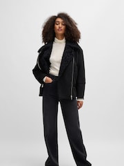 BOSS Black Charcoal Wide Leg Denim Jeans - Image 3 of 5