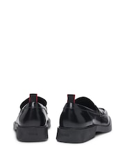 HUGO Black Squared Loafers Brush-off Leather - Image 3 of 5