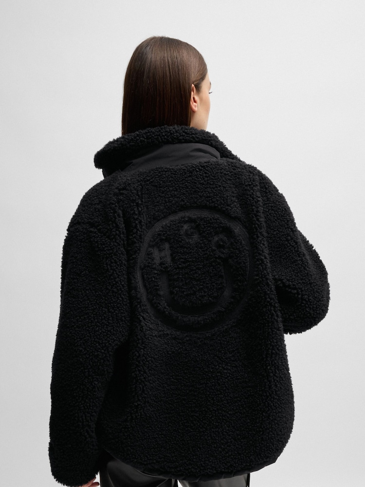 Clothing Hugo Boss Teddy Bear Coat Boss Teddy Mantel Schwarz