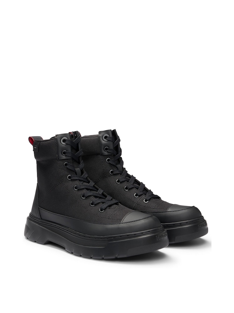 HUGO Black Urian Lace Up Boots - Image 2 of 5