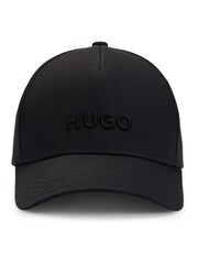 HUGO Black Embroidered Logo 100% Cotton Twill Cap - Image 1 of 4