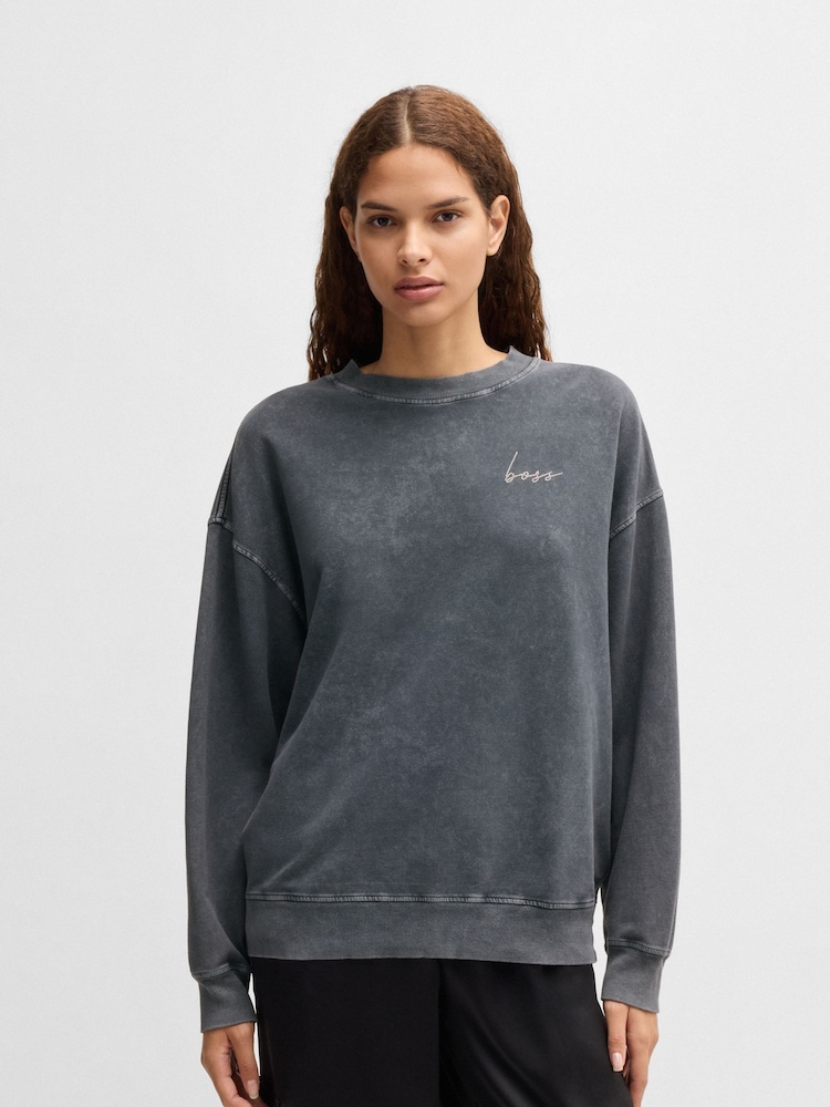 BOSS Black Elaslogan Sweatshirt - Image 1 of 4