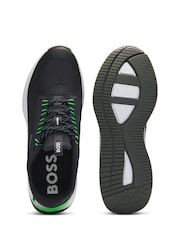 BOSS Blue Ribbed Sole Trainers - Image 4 of 5