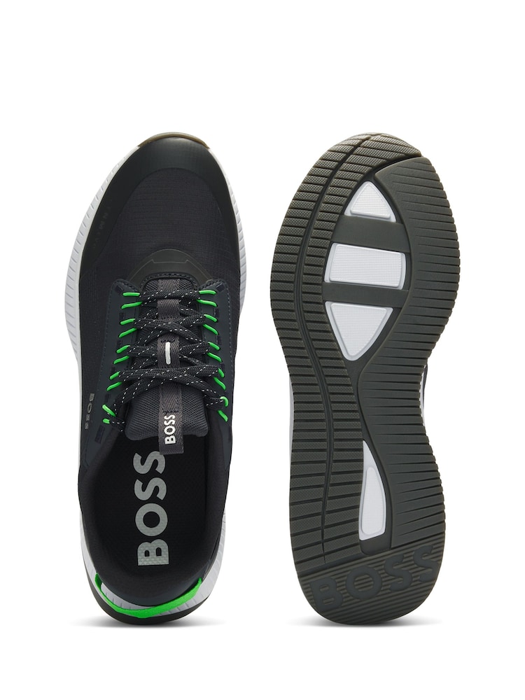 أزرق - حذاء رياضي بنعل مضلع من BOSS - Image 4 of 5