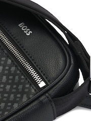 BOSS Black Monogram Panel Reporter Bag With Foil Logo - Image 4 of 5