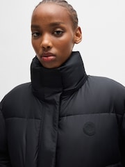 HUGO Black Detachable Hood Padded Jacket - Image 1 of 6