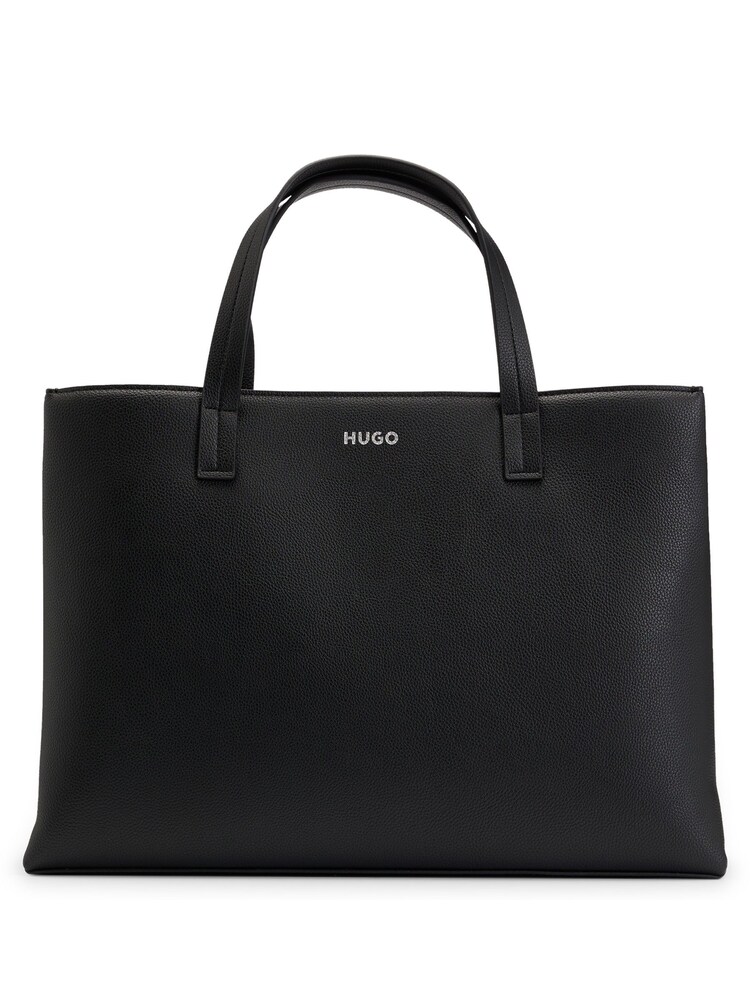 HUGO Branded Strap Tote Bag In Faux Leather - Bild 1 von 5
