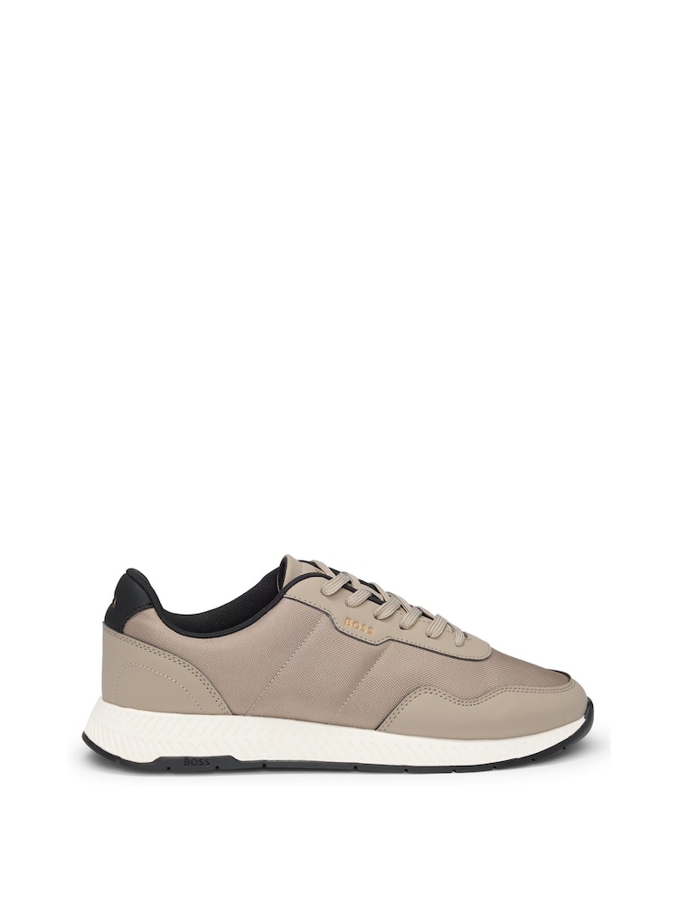 BOSS Natural Evo Textured Sole Trainers in Mixed Materials - Image 1 of 1