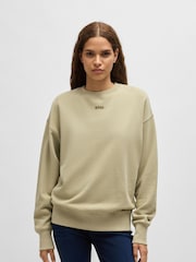 BOSS Natural Logo Detail Sweatshirt in 100% Cotton Terry - Image 2 of 4