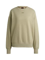BOSS Natural Logo Detail Sweatshirt in 100% Cotton Terry - Image 4 of 4
