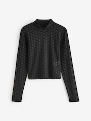 HUGO Black Dasori Long Sleeve Top - Image 1 of 5